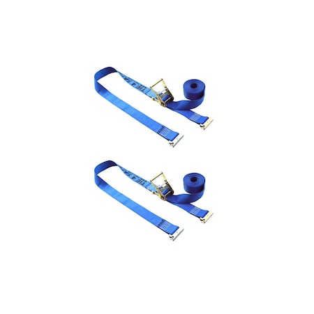 Tie 4 Safe 2 x 20' E Track Ratchet Straps w/ E Clips, WLL- 1,000 lbs., PK2 RT06-20M23B-2